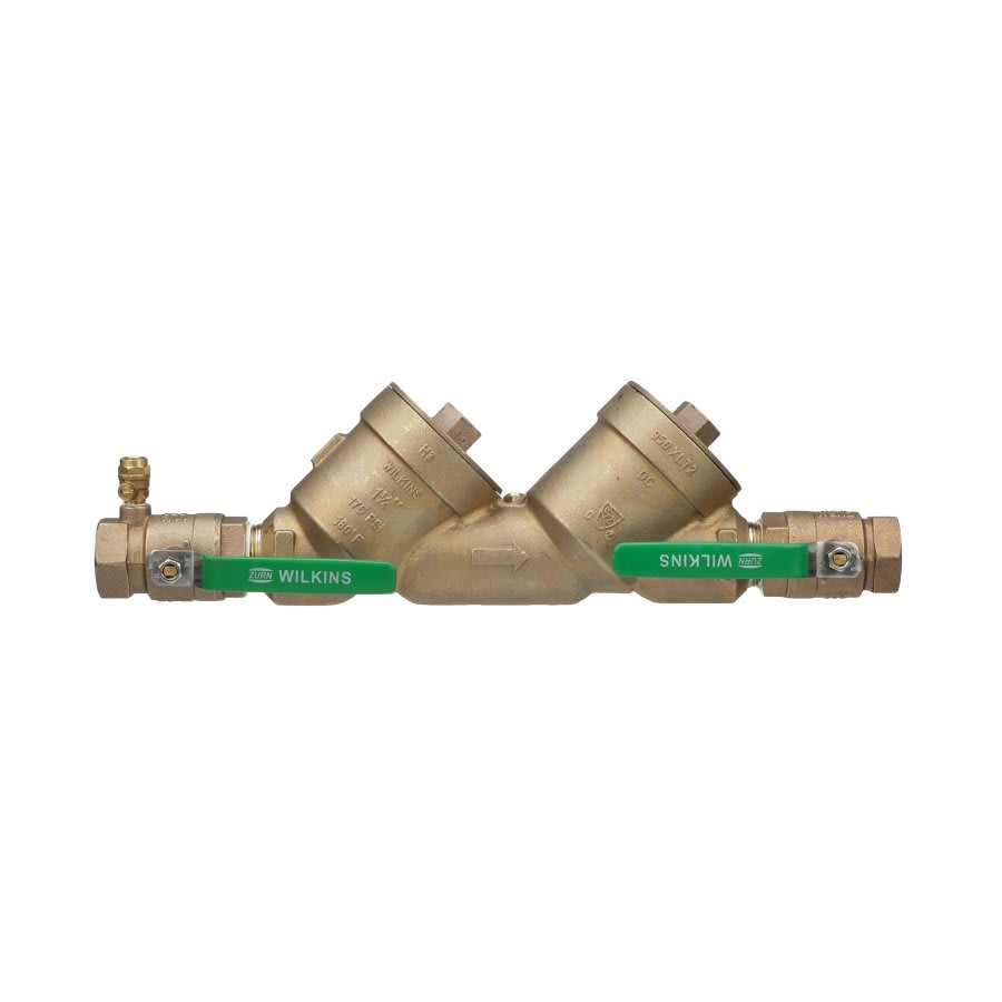 950XLT2 Double Check Backflow Preventer, 1-1/4 in, FNPT, Bronze