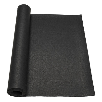 BLACK RUBBER ROLLED UTILITY MAT 48X72X0.75