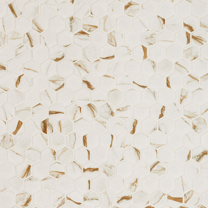 Calacatta Gold Matte 2" Hexagon