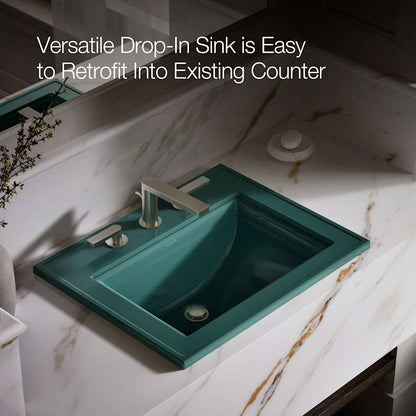 Memoirs Stately 17" Drop In Bathroom Sink with 3 Holes Drilled and Overflow