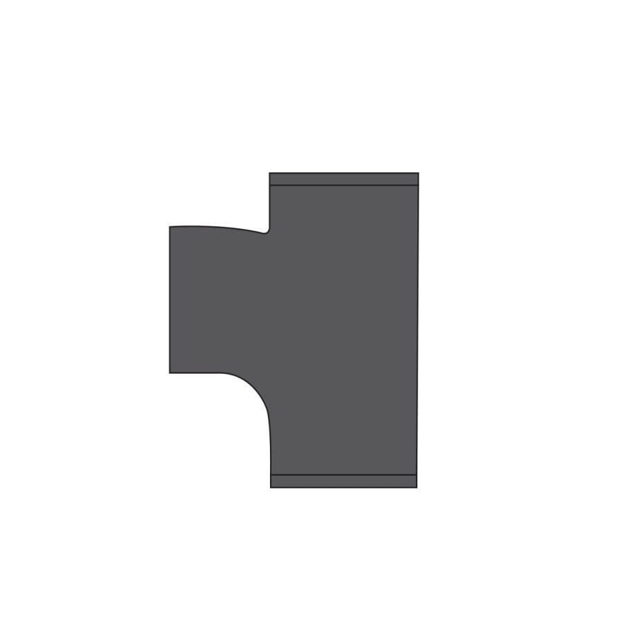 Sanitary Tee, 6 x 5 in, No Hub, Cast Iron