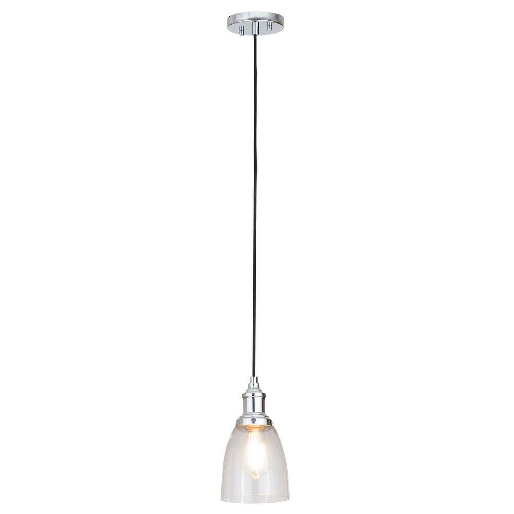 Gia 1 Light Chrome Farmhouse Pendant