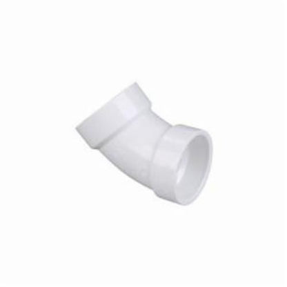 45 deg Elbow, 1-1/2 in, Hub, DWV, PVC