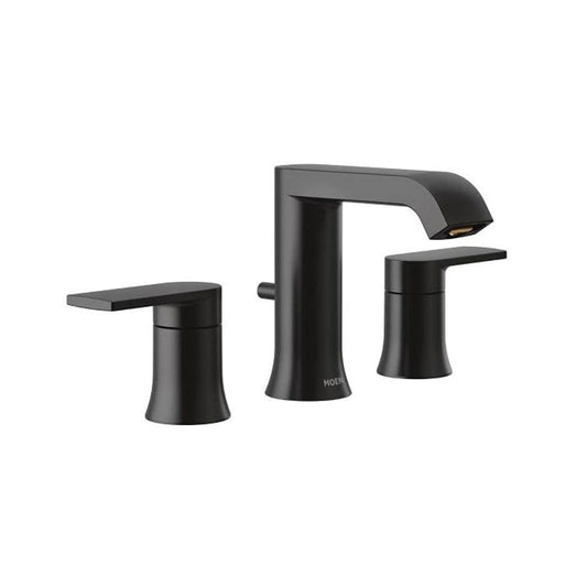 Genta™ Widespread Lavatory Faucet, ADA, 2 Handle, 3-Hole, 1.2 gpm, Matte Black