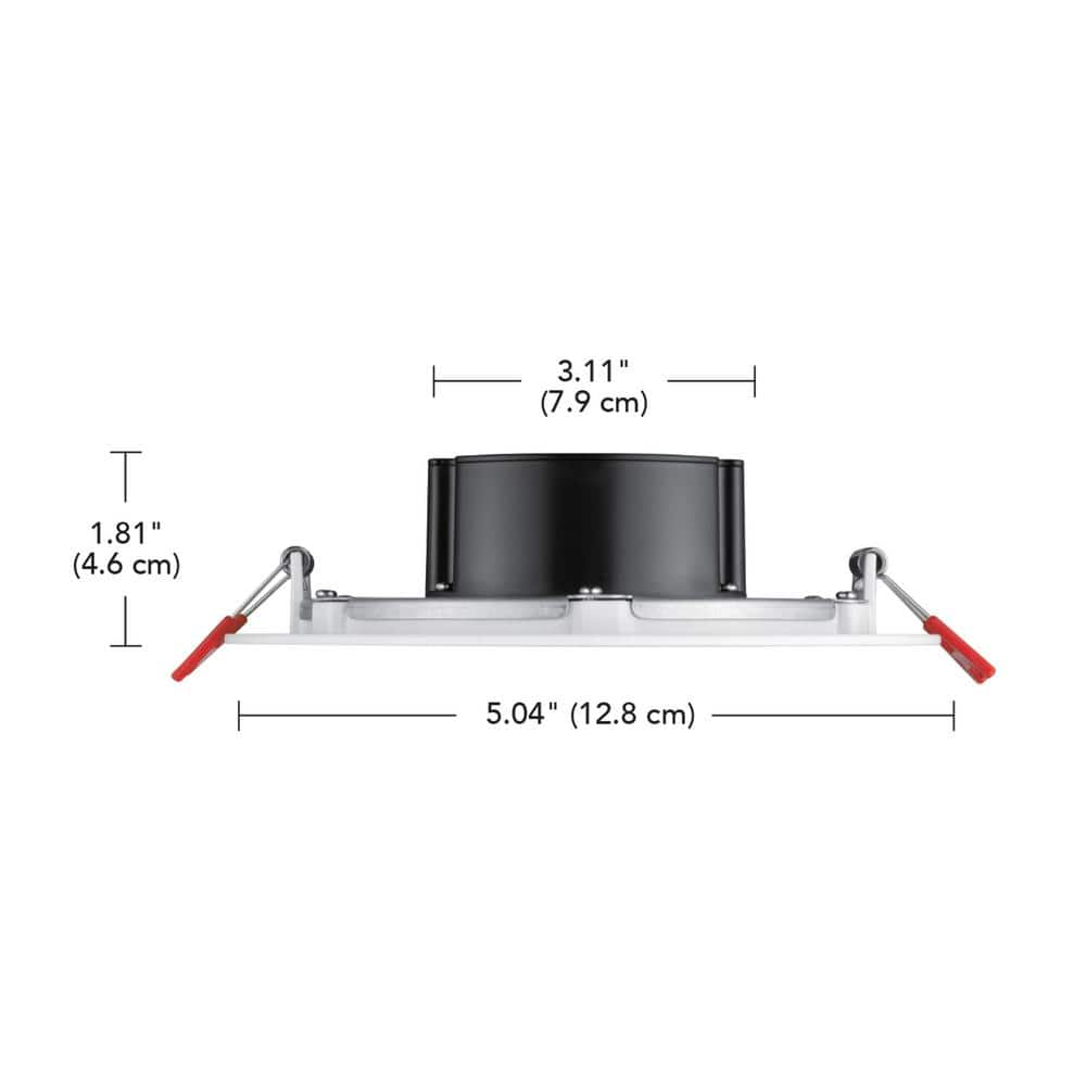 Box on Top Integrated LED 4 in Round  Canless Recessed Light for Kitchen Bathroom Livingroom, White Soft White 6-Pack