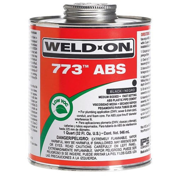 773™ Medium Body Cement, 1/4 pt, Black, For ABS