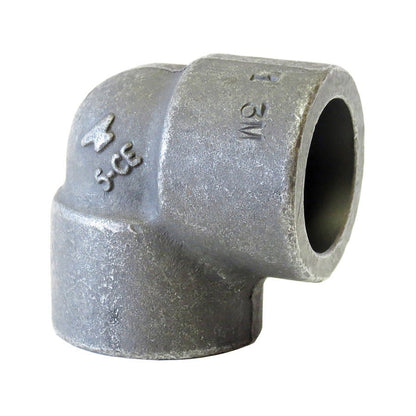 90 deg Elbow, 2-1/2 in, Socket Weld, SCH 80/XH, Forged Steel, 3000 lb