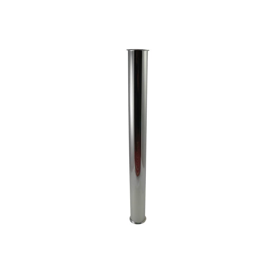 Tubular Tailpiece, 1-1/2 in, Flange, 17 ga, Chrome