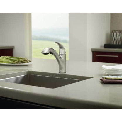 Medina Single Handle Kitchen Faucet with Pullout Spray