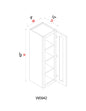 Wall Cabinet - 09"W x 42"H x 12"D