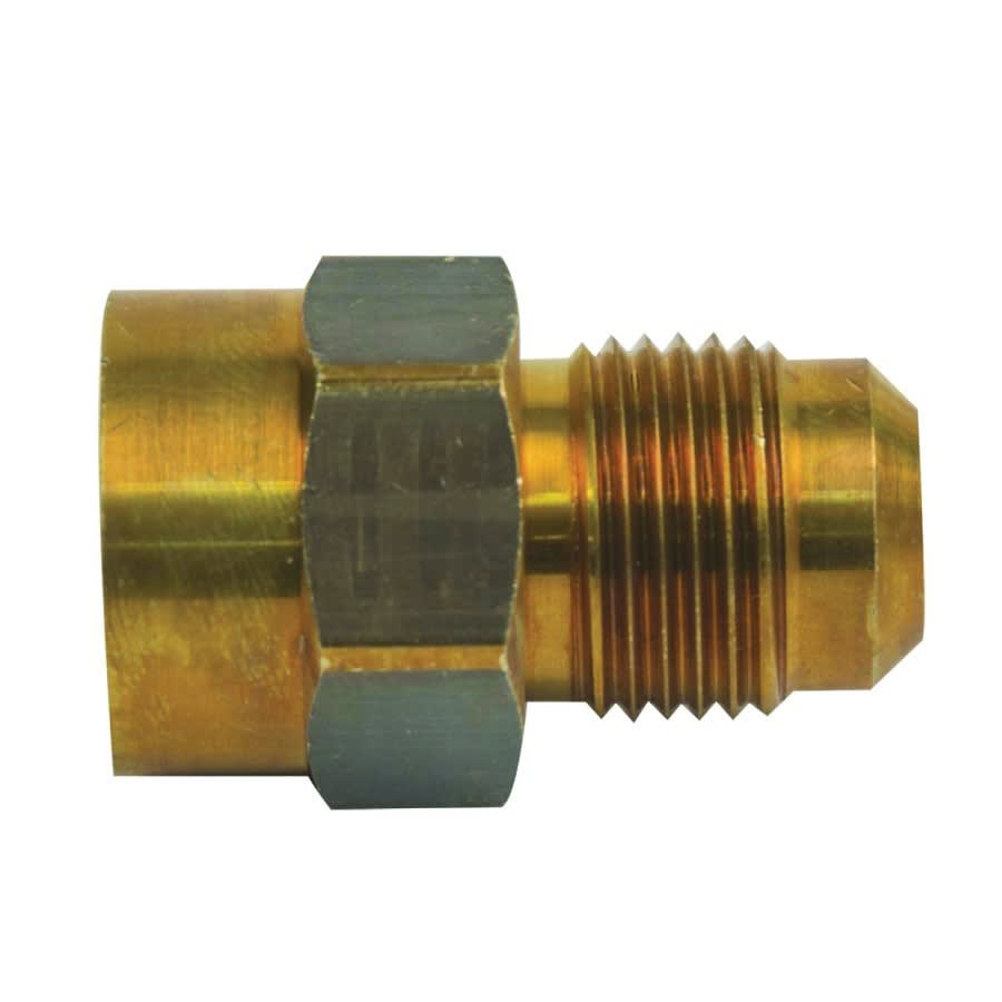 Female Adapter, 1/2 in, Flare x FNPT, Brass, Rough Brass, Domestic