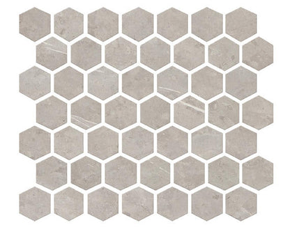 Prime Stamina Grey Hexagon 1 1/2X1 1/2 Matte