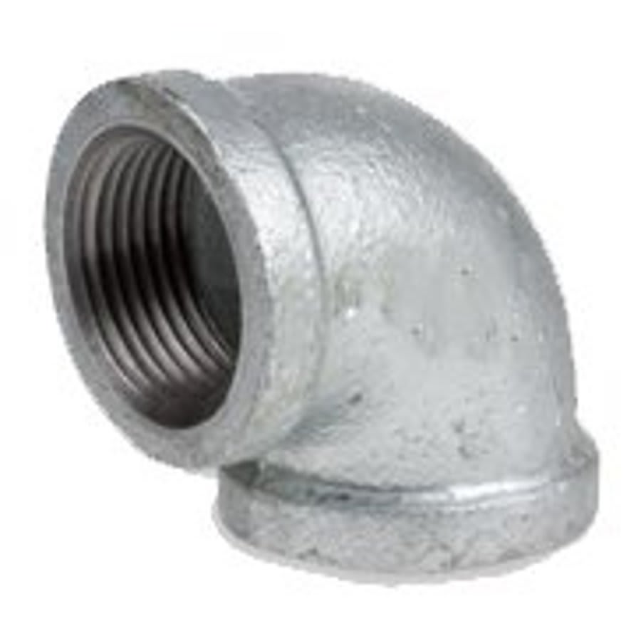 90 deg Elbow, 1/2 in, FNPT, 150 lb, Malleable Iron, Galvanized