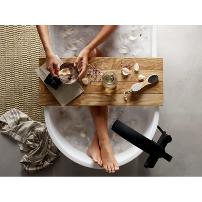 Doux Floor Mounted Tub Filler with Built-In Diverter - Includes Hand Shower