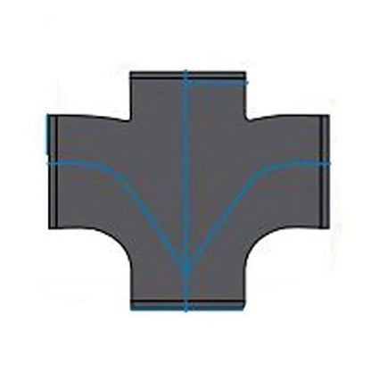 Cross, 6 x 4 in, No Hub, Cast Iron