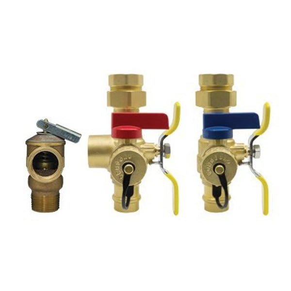The Isolator® E-X-P E2™ Clean Brass™ 8444W Tankless Water Heater Service Valve Kit, Brass