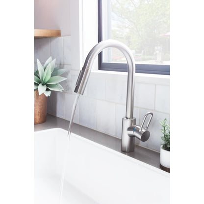 Talis Loop 1.75 GPM Pull-Down Kitchen Faucet HighArc Spout with Magnetic Docking & Toggle Spray Diverter - Limited Lifetime Warranty