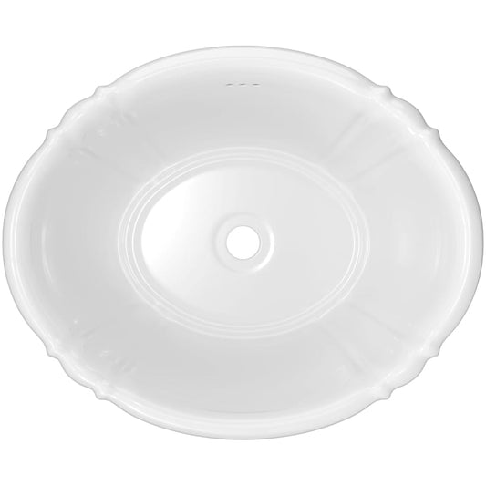 Richardson 17-5/8" Oval Vitreous China Drop In Bathroom Sink with Overflow