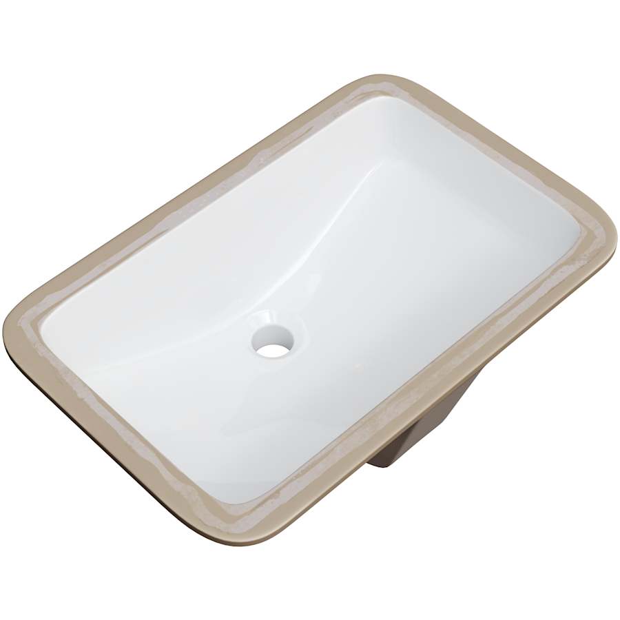 Norris 21" Rectangular Vitreous China Undermount Bathroom Sink with Overflow