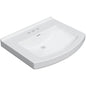 Otter Creek 24" Rectangular Vitreous China Pedestal Bathroom Sink with Overflow and 3 Faucet Holes at 4" Centers