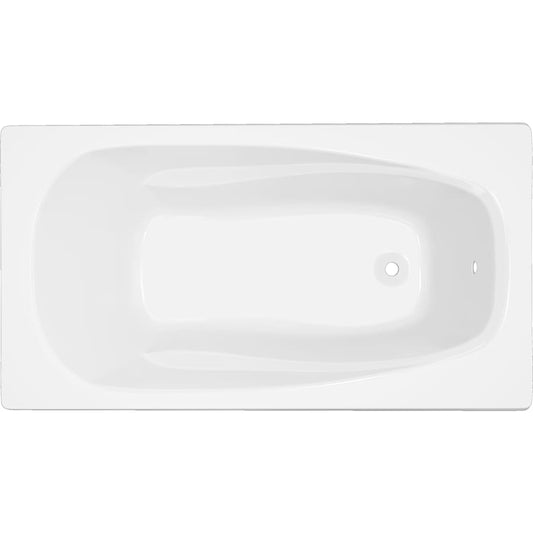 Lansford 60" x 32" Drop In Acrylic Soaking Tub with Reversible Drain and Overflow