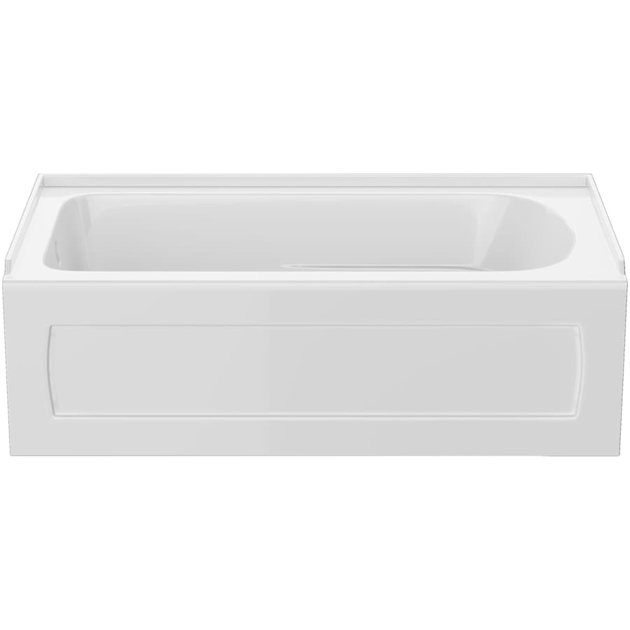 Hillsboro 60" x 36" Three Wall Alcove Acrylic Soaking Tub with Left Drain and Overflow