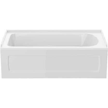 Hillsboro 60" x 36" Three Wall Alcove Acrylic Soaking Tub with Left Drain and Overflow