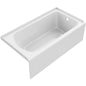 Hillsboro 60" Three Wall Alcove Acrylic Soaking Tub with Right Drain