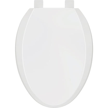 Elongated Closed-Front Toilet Seat with Quick Release and Easy Clean