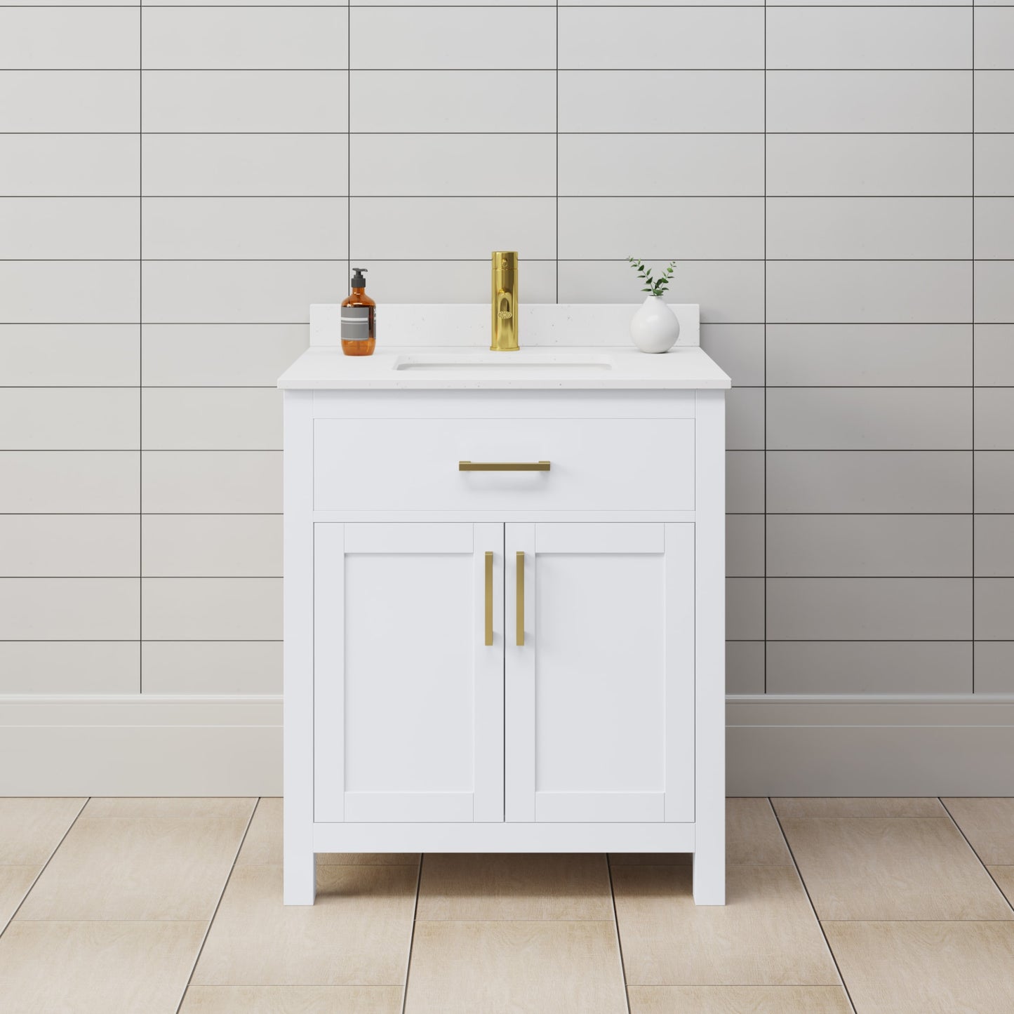 Beckett Single Bathroom Vanity - 30W x 35H x 22D