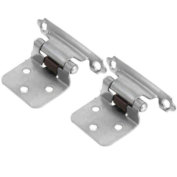 3-1/2 in. x 5/8 in. Radius Satin Nickel Squeak-Free Door Hinge (12-Pack)
