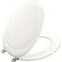 Revival Elongated Closed-Front Toilet Seat with Polished Chrome Hinges