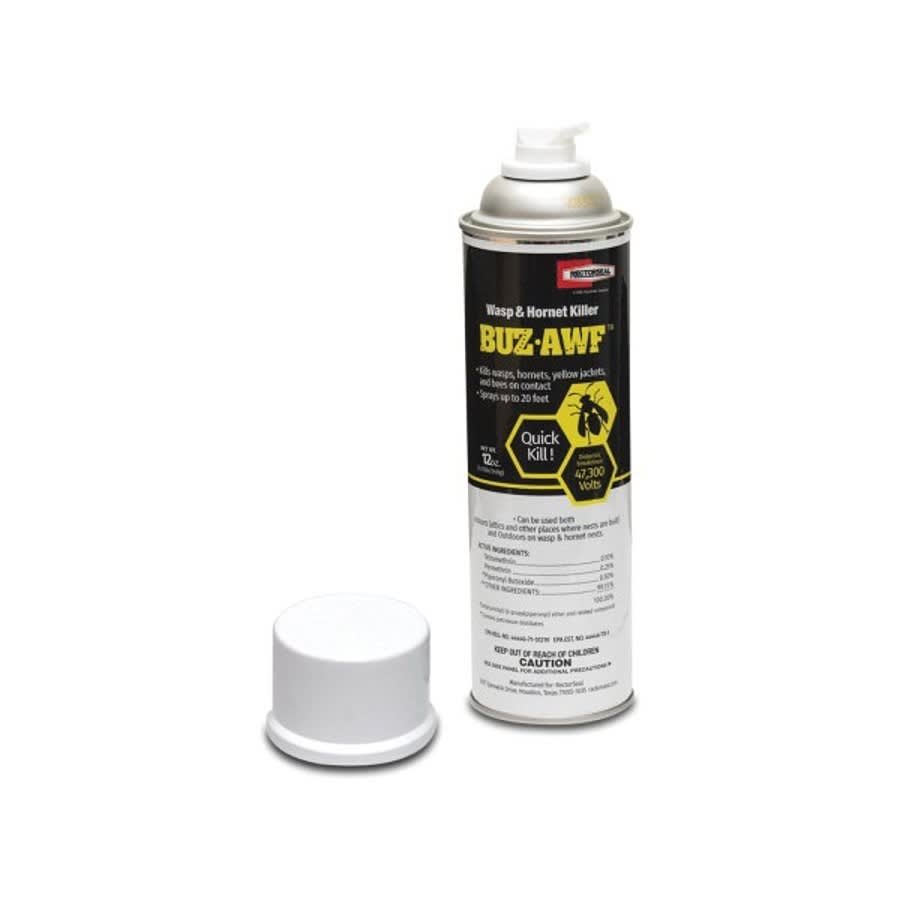 UV-Resistant Wasp and Hornet Spray, 12 oz Aerosol, Liquid Form, Clear, Petroleum Odor