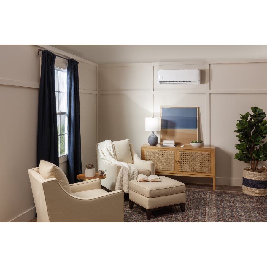 Indoor Mini Split, 10 HSPF, 12 Kbtu/hr Heating, 12 Kbtu/hr Cooling, 208-240 VAC, 18 SEER, 11 EER