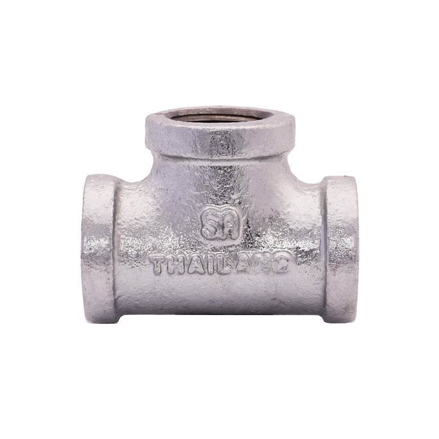 Tee, 2-1/2 in, FNPT, 150 lb, Malleable Iron, Galvanized
