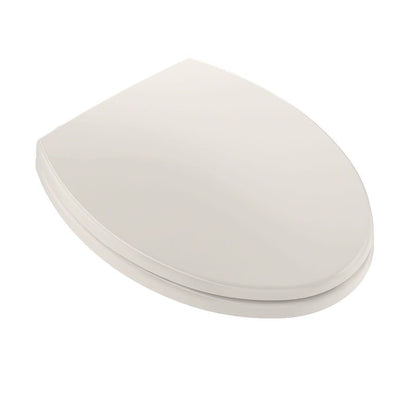 Toilet Seat, Elongated Bowl, Closed Front, With Cover, Plastic, Off-White