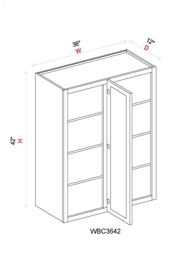 Wall Blind Corner Cabinet - 36"W x 42"H x 12"D