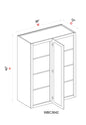 Wall Blind Corner Cabinet - 36"W x 42"H x 12"D