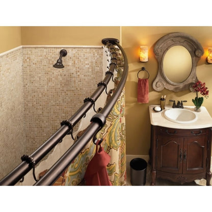 Double 57" - 60" Adjustable Curved Shower Rod