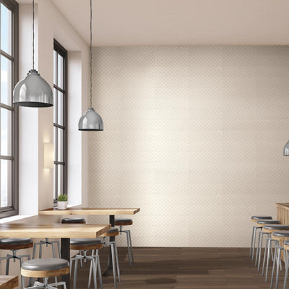 Visual Impressions White Rectangle, Wave 8X24 Matte