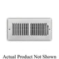 2-Way Down Face Supply Register, 12 x 4 in, 1/2 in Spacing, Multi Shutter Damper, Steel, White