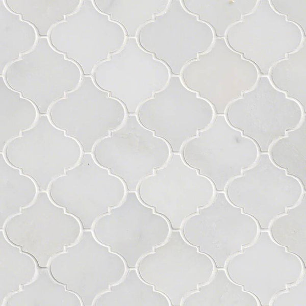 Greecian White Arabesque Tile