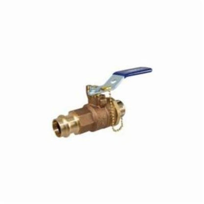 2-Piece Ball Valve, 1/2 in, Press, Full Port, Brass Ball, Bronze