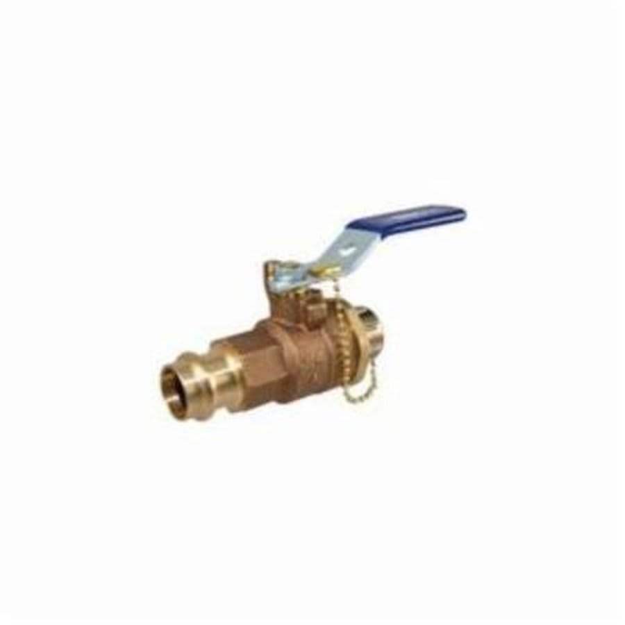 2-Piece Ball Valve, 3/4 in, Press, Full Port, Brass Ball, Bronze