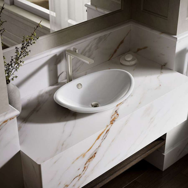 Iron Plains 20-3/4"L Enameled Cast Iron Wading Pool Oval Bathroom Sink with Overflow and White Painted Underside