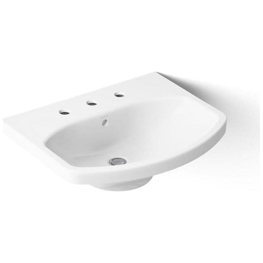 Cimarron 21" Pedestal Bathroom Sink with 3 Holes Drilled and Overflow