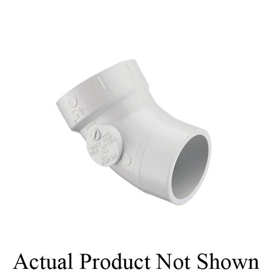 Street 45 deg Elbow, 10 in, Spigot x Hub, DWV, PVC
