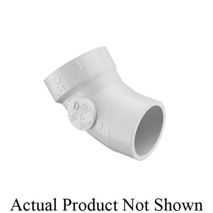 Street 45 deg Elbow, 10 in, Spigot x Hub, DWV, PVC