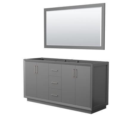 Strada Double Bathroom Vanity - 65.25W x 34.25H x 21.75D