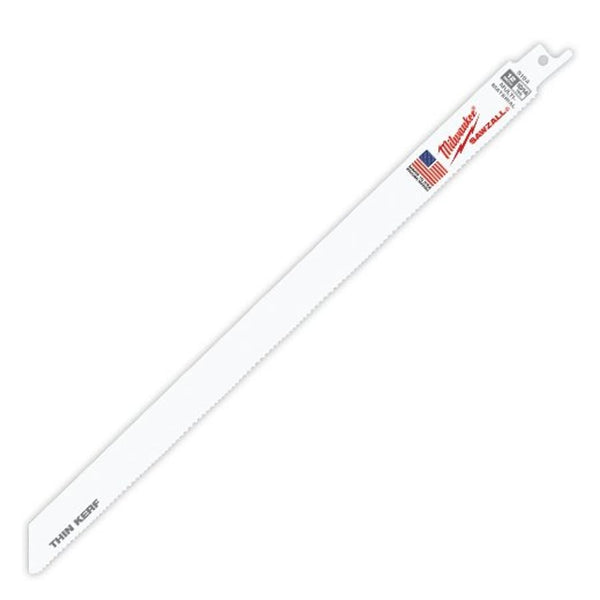 SAWZALL® Bi-Metal Reciprocating Saw Blade, 12 in L, 10/14 tpi, 0.035 in THK, 5-Pack